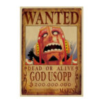 one piece god usopp wanted poster