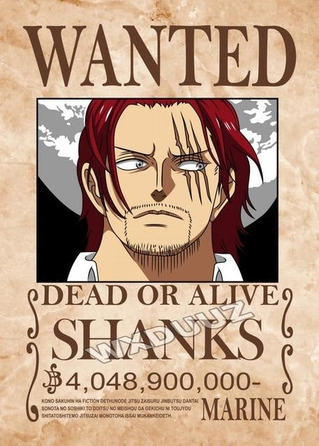 shanks bounty poster